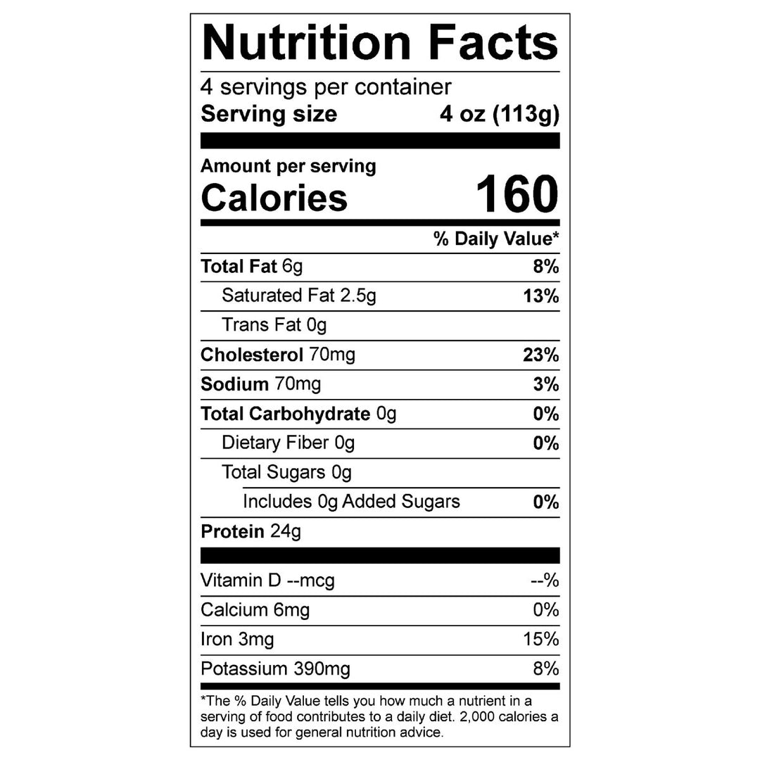 organic prairie beef fajita nutritional information